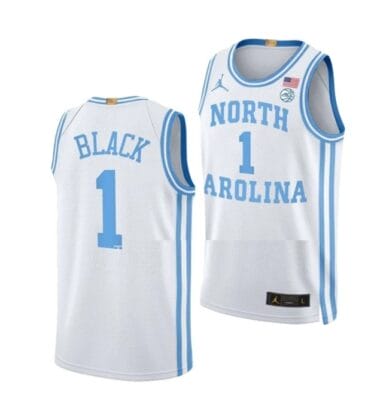 Leaky Black Jersey #1 North Carolina Tar Heels College Basketball Jerseys White Elite