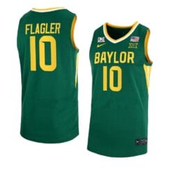 Men's Adam Flagler Jersey #10 Baylor Bears College Basketball Jerseys Green