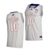 Jalen Wilson Jersey #10 Kansas Jayhawks College Basketball Jerseys Gray 2021