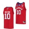 Jalen Wilson Jersey #10 Kansas Jayhawks College Basketball Jerseys Red Retro