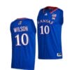 Jalen Wilson Jersey #10 Kansas Jayhawks College Basketball Jerseys Royal 2021