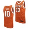 Sir'Jabari Rice Jersey #10 Texas Longhorns College Basketball Jerseys Orange