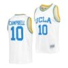 Men's #10 Tyger Campbell Jersey UCLA Bruins College Basketball Jerseys White Commemorative