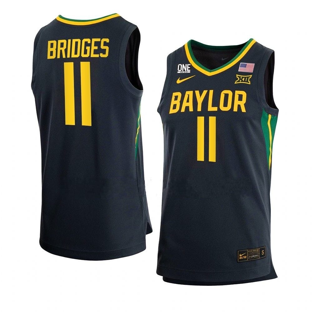 Jalen Bridges Jersey #11 Baylor Bears College Basketball Jerseys Black