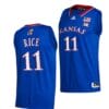MJ Rice Jersey #11 Kansas Jayhawks College Basketball Jerseys Royal Throwback
