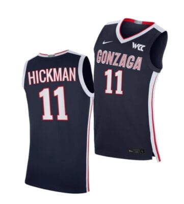 Nolan Hickman Jersey #11 Gonzaga Bulldogs College Basketball Jerseys Navy