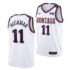 Nolan Hickman Jersey #11 Gonzaga Bulldogs College Basketball Jerseys White