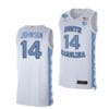Puff Johnson Jersey #14 North Carolina Tar Heels College Basketball Jerseys White