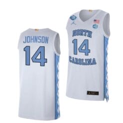 Puff Johnson Jersey #14 North Carolina Tar Heels College Basketball Jerseys White