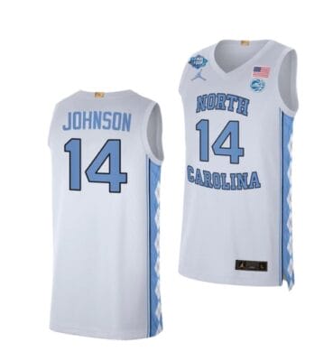 Puff Johnson Jersey #14 North Carolina Tar Heels College Basketball Jerseys White