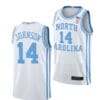 Puff Johnson Jersey #14 North Carolina Tar Heels College Basketball Jerseys White Elite