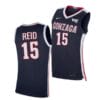 Efton Reid III Jersey #15 Gonzaga Bulldogs College Basketball Jerseys Navy