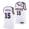 Efton Reid III Jersey #15 Gonzaga Bulldogs College Basketball Jerseys White