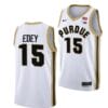 Men's #15 Zach Edey Jersey Purdue Boilermakers College Basketball Jerseys White