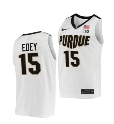 Men's #15 Zach Edey Jersey Purdue Boilermakers College Basketball Jerseys White 2022