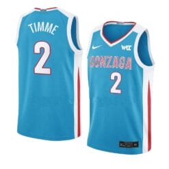 Drew Timme Jersey #2 Gonzaga Bulldogs College Basketball Jerseys Blue