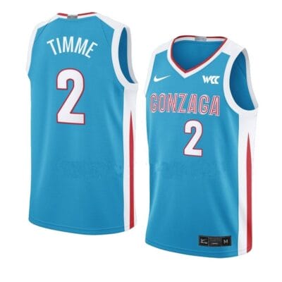 Drew Timme Jersey #2 Gonzaga Bulldogs College Basketball Jerseys Blue