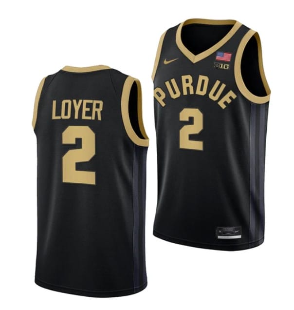 Men's #2 Fletcher Loyer Jersey Purdue Boilermakers College Basketball Jerseys Black