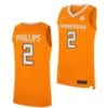 Julian Phillips Jersey #2 Tennessee Volunteers College Basketball Jerseys Orange