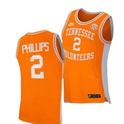 Julian Phillips Jersey #2 Tennessee Volunteers College Basketball Jerseys Orange Retro