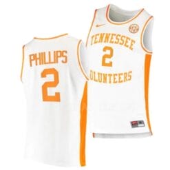Julian Phillips Jersey #2 Tennessee Volunteers College Basketball Jerseys White