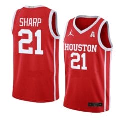 Emanuel Sharp Jersey #21 Houston Cougars College Basketball Jerseys Red