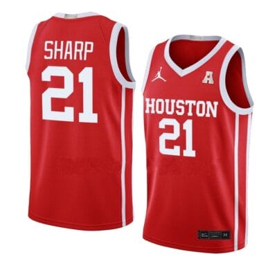Emanuel Sharp Jersey #21 Houston Cougars College Basketball Jerseys Red