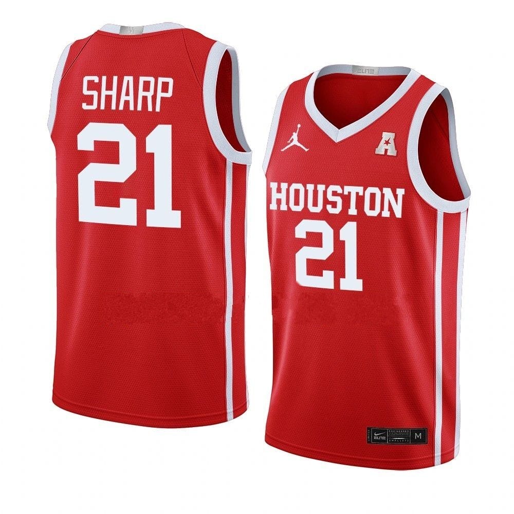 Emanuel Sharp Jersey #21 Houston Cougars College Basketball Jerseys Red