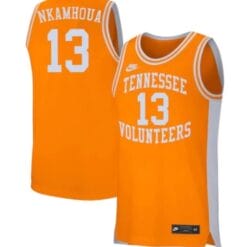 Olivier Nkamhoua Jersey #13 Tennessee Volunteers College Basketball Jerseys Orange Retro