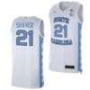 Will Shaver Jersey #21 North Carolina Tar Heels College Basketball Jerseys White