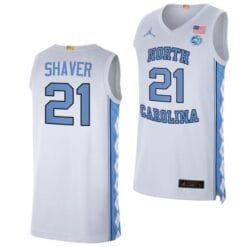 Will Shaver Jersey #21 North Carolina Tar Heels College Basketball Jerseys White