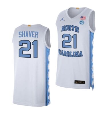 Will Shaver Jersey #21 North Carolina Tar Heels College Basketball Jerseys White
