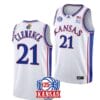 Zach Clemence Jersey #21 Kansas Jayhawks College Basketball Jerseys White