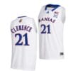 Zach Clemence Jersey #21 Kansas Jayhawks College Basketball Jerseys White 2022