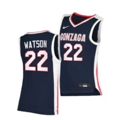 Anton Watson Jersey #22 Gonzaga Bulldogs College Basketball Jerseys Navy