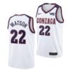 Anton Watson Jersey #22 Gonzaga Bulldogs College Basketball Jerseys White