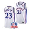 Ernest Udeh Jr Jersey #23 Kansas Jayhawks College Basketball Jerseys White
