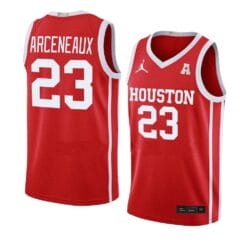 Terrance Arceneaux Jersey #23 Houston Cougars College Basketball Jerseys Red
