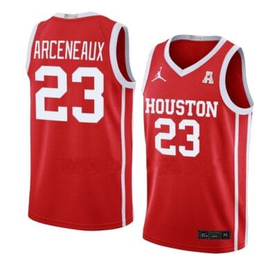 Terrance Arceneaux Jersey #23 Houston Cougars College Basketball Jerseys Red