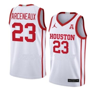 Terrance Arceneaux Jersey #23 Houston Cougars College Basketball Jerseys White