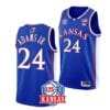 KJ Adams Jr Jersey #24 Kansas Jayhawks College Basketball Jerseys Blue