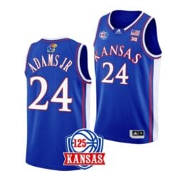 KJ Adams Jr Jersey #24 Kansas Jayhawks College Basketball Jerseys Blue