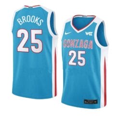 Colby Brooks Jersey #25 Gonzaga Bulldogs College Basketball Jerseys Blue