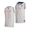 Men's Dajuan Harris Jr Jersey #3 Kansas Jayhawks College Basketball Jerseys Gray 2021