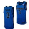 Men's #3 Kendric Davis Jersey Memphis Tigers College Basketball Jerseys Blue