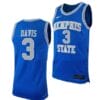 Men's #3 Kendric Davis Jersey Memphis Tigers College Basketball Jerseys Royal