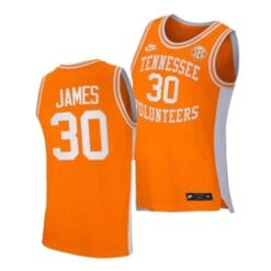 Josiah James Jersey #30 Tennessee Volunteers College Basketball Jerseys Orange Retro