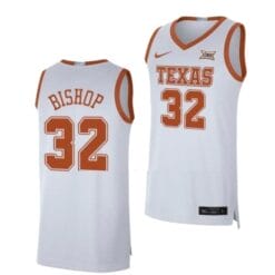Christian Bishop Jersey #32 Texas Longhorns College Basketball Jerseys White