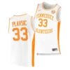 Uros Plavsic Jersey #33 Tennessee Volunteers College Basketball Jerseys White