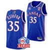 Zuby Ejiofor Jersey #35 Kansas Jayhawks College Basketball Jerseys Blue